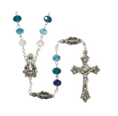 Multi-Blue Marian Rosary